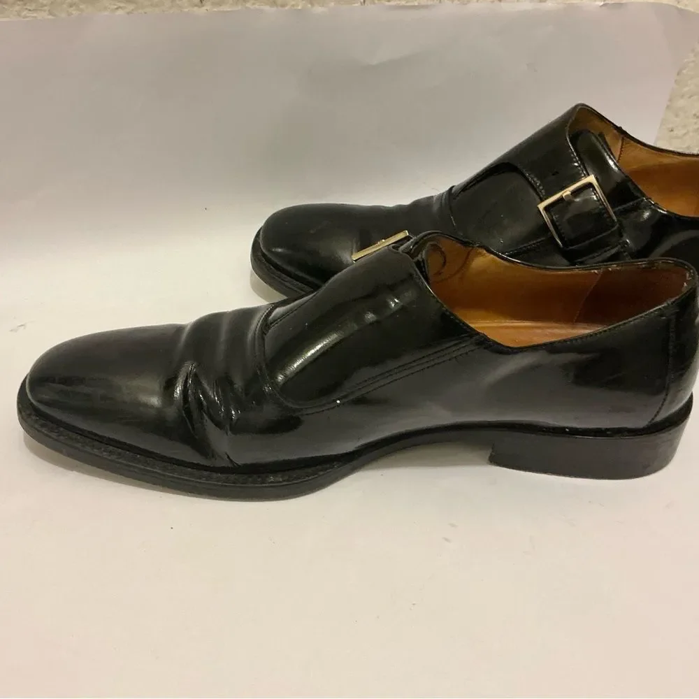 Gucci Black Leather Monk Strap Oxfords size 9 D